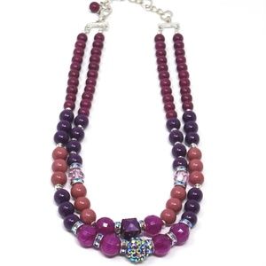 GORGEOUS MULTI COLOR PEARL STATEMENT NECKLACE
